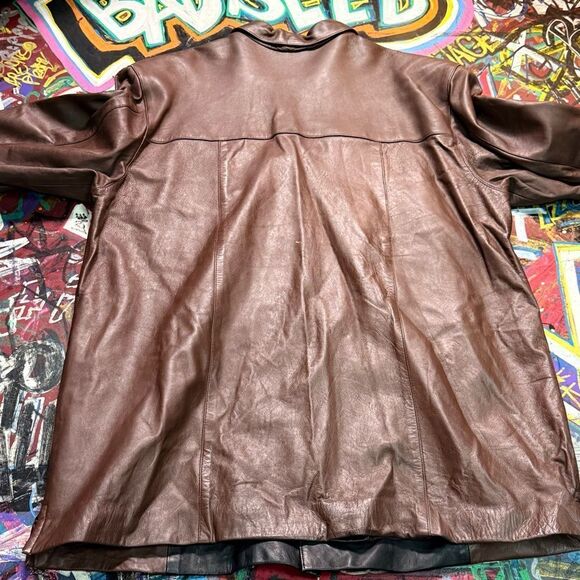 Vintage 80s Prestige Leather Jacket & Pants Set – Two-Tone Western Biker, XL/36 - Picture 6 of 16